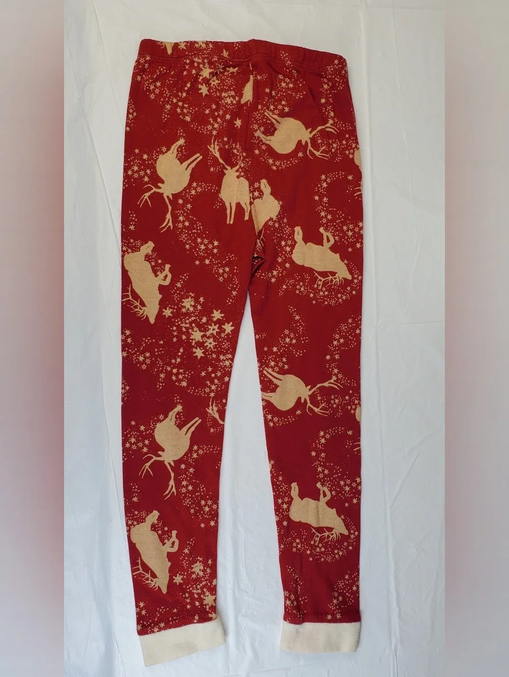 Burts Bees Kids Christmas Holiday Reindeer Pajamas 2-Piece - Size 5T - GUC